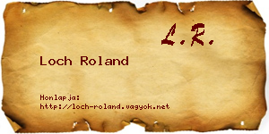 Loch Roland névjegykártya