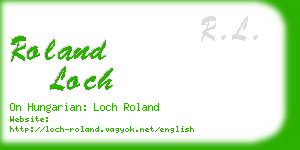 roland loch business card